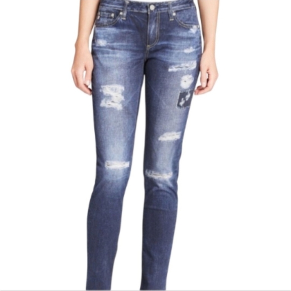 AG Adriano Goldschmied NWT Digital Luxe Denim Legging Jeans In Weber Size 28R - Picture 1 of 9